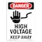 Signmission Safety Sign, OSHA Danger, 10" Height, High Voltage Keep Away, Portrait OS-DS-D-710-V-1344 - alternate 1